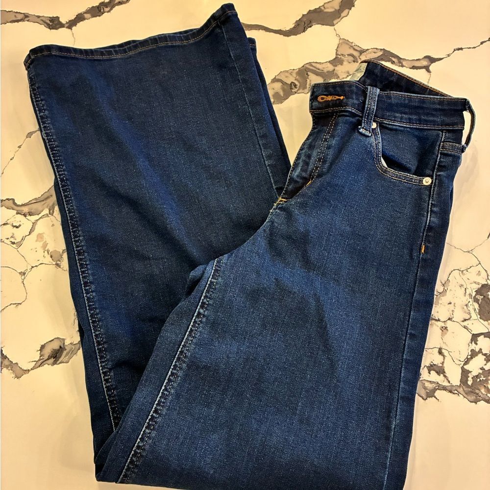 Universal Thread Deep Blue High Rise Wide Leg Jeans 6